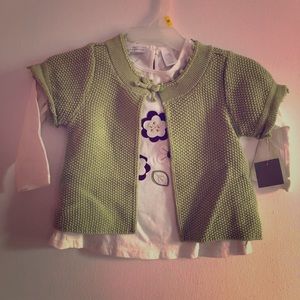 First Impressions cardigan and shirt set 18months